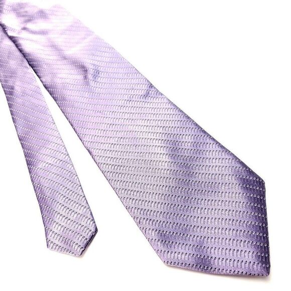 Michael Kors Purple Silk Tie Woven Graphic Knit - Picture 1 of 6